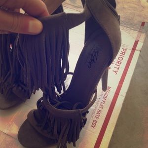 Size 7 fringe stilettos